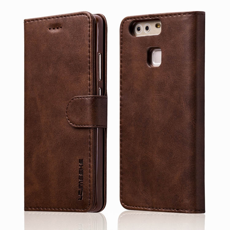 For Huawei P9 LC.IMEEKE Calf Texture Horizontal Flip Leather Case, with Holder & Card Slots & Wallet