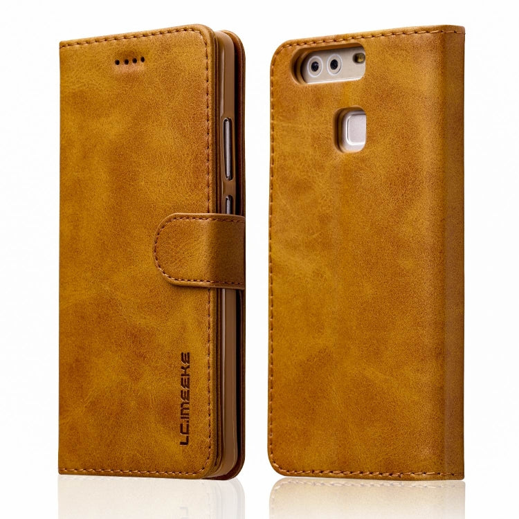 For Huawei P9 LC.IMEEKE Calf Texture Horizontal Flip Leather Case, with Holder & Card Slots & Wallet