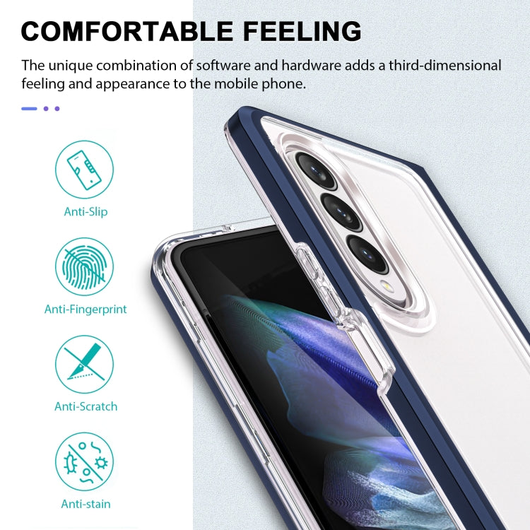 For Samsung Galaxy Z Fold3 5G Bright Series Clear Acrylic + PC + TPU Shockproof Case
