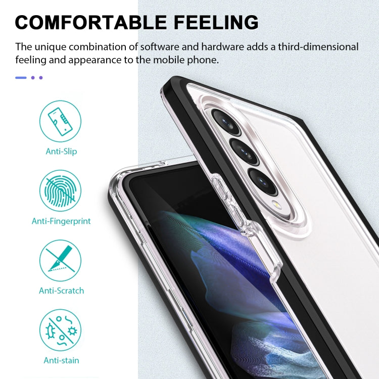 For Samsung Galaxy Z Fold3 5G Bright Series Clear Acrylic + PC + TPU Shockproof Case
