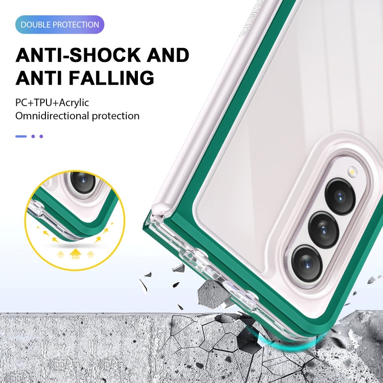 For Samsung Galaxy Z Fold3 5G Bright Series Clear Acrylic + PC + TPU Shockproof Case