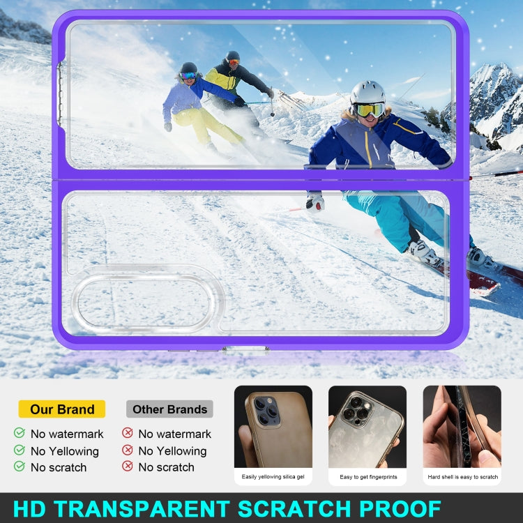 For Samsung Galaxy Z Fold3 5G Bright Series Clear Acrylic + PC + TPU Shockproof Case