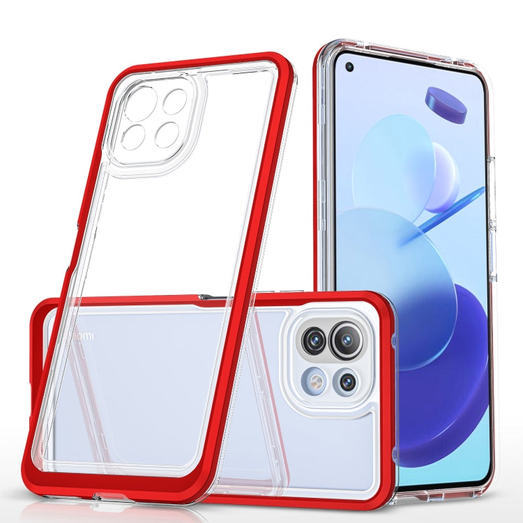 For Xiaomi Mi 11 Lite Bright Series Clear Acrylic + PC + TPU Shockproof Case
