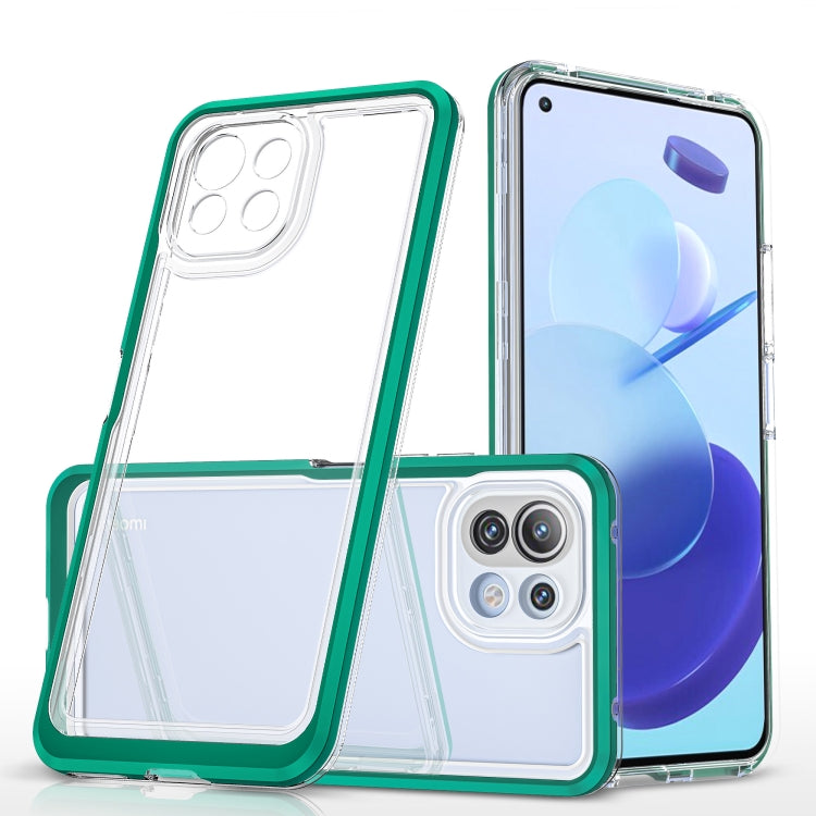 For Xiaomi Mi 11 Lite Bright Series Clear Acrylic + PC + TPU Shockproof Case