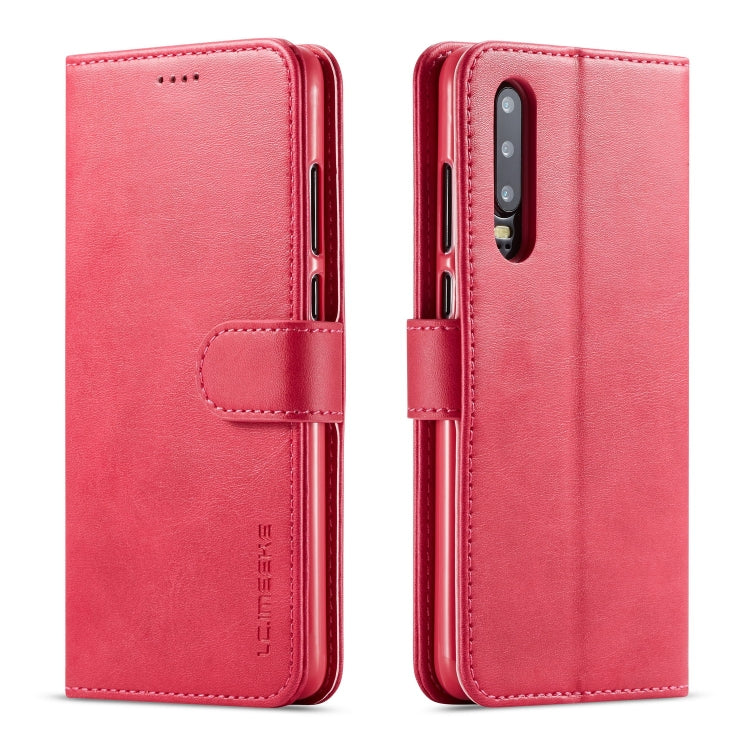 For Huawei P30 LC.IMEEKE Calf Texture Horizontal Flip Leather Case, with Holder & Card Slots & Wallet
