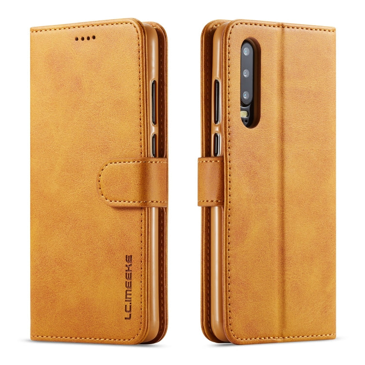 For Huawei P30 LC.IMEEKE Calf Texture Horizontal Flip Leather Case, with Holder & Card Slots & Wallet