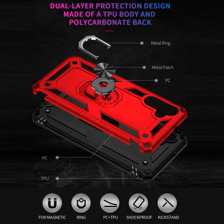 For Samsung Galaxy A13 5G Shockproof TPU + PC Protective Case with 360 Degree Rotating Holder