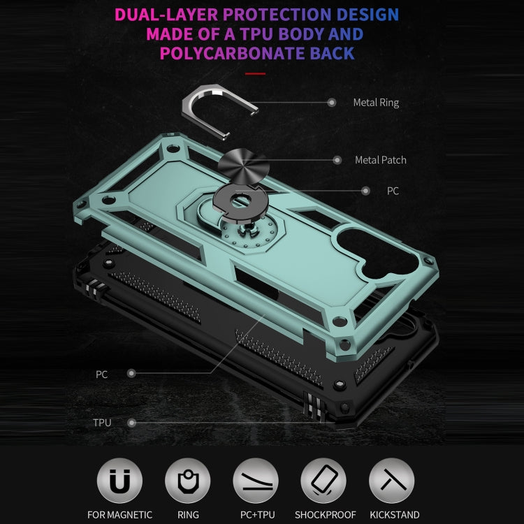 For Samsung Galaxy A13 5G Shockproof TPU + PC Protective Case with 360 Degree Rotating Holder