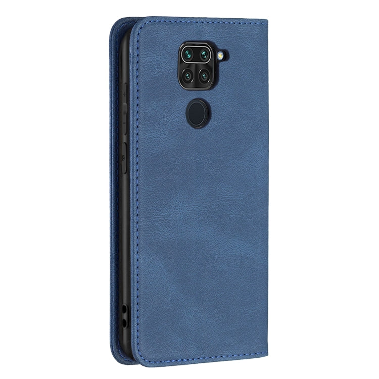 For Xiaomi Redmi Note 9/Redmi 10X 4G Magnetic RFID Blocking Anti-Theft Leather Case with Holder & Card Slots & Wallet
