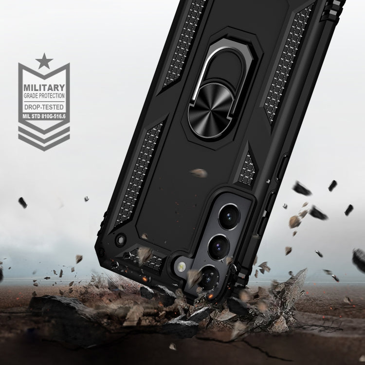 For Samaung Galaxy S22 5G Shockproof TPU + PC Protective Case with 360 Degree Rotating Holder