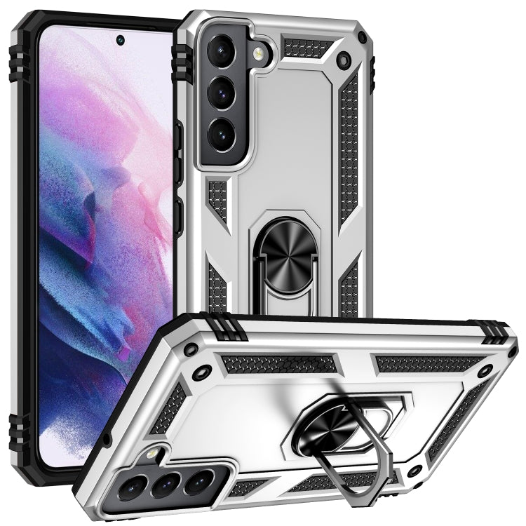 For Samaung Galaxy S22 5G Shockproof TPU + PC Protective Case with 360 Degree Rotating Holder