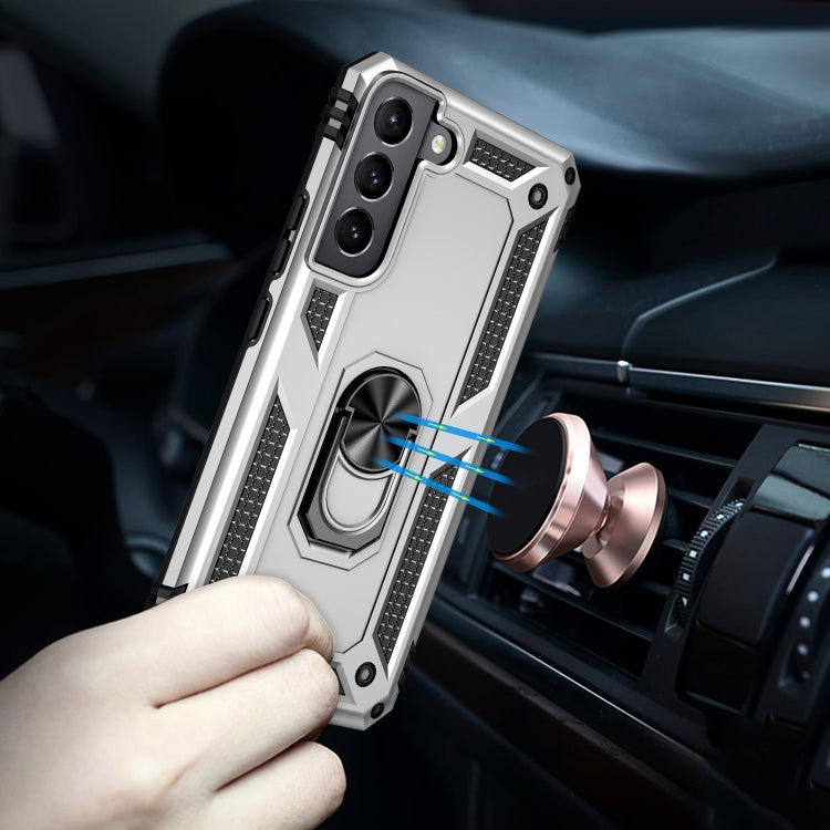 For Samaung Galaxy S22 5G Shockproof TPU + PC Protective Case with 360 Degree Rotating Holder