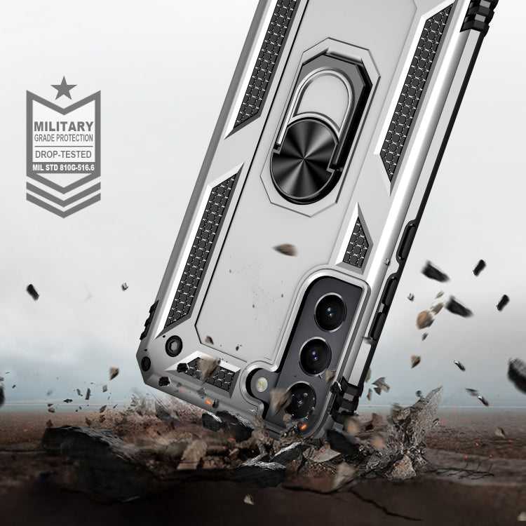 For Samaung Galaxy S22 5G Shockproof TPU + PC Protective Case with 360 Degree Rotating Holder