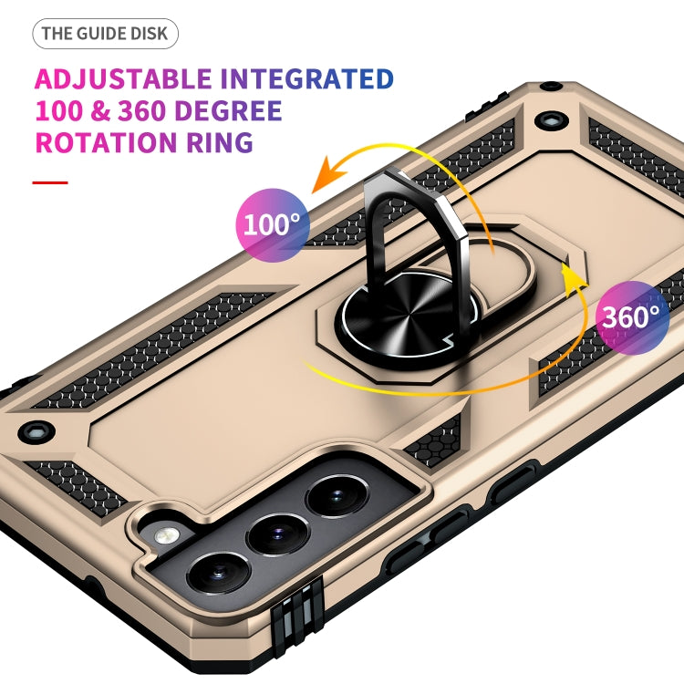 For Samaung Galaxy S22 5G Shockproof TPU + PC Protective Case with 360 Degree Rotating Holder