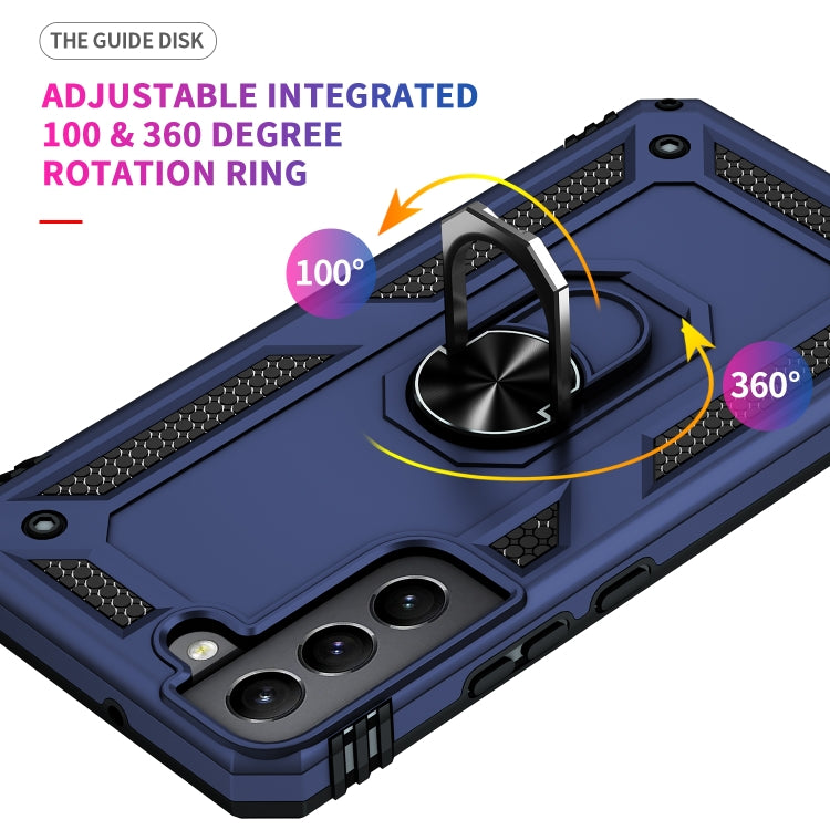 For Samaung Galaxy S22 5G Shockproof TPU + PC Protective Case with 360 Degree Rotating Holder