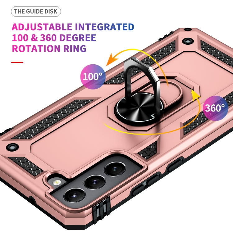For Samaung Galaxy S22 5G Shockproof TPU + PC Protective Case with 360 Degree Rotating Holder