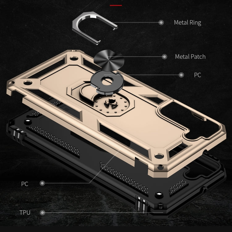 For Samaung Galaxy S22+ 5G Shockproof TPU + PC Protective Case with 360 Degree Rotating Holder