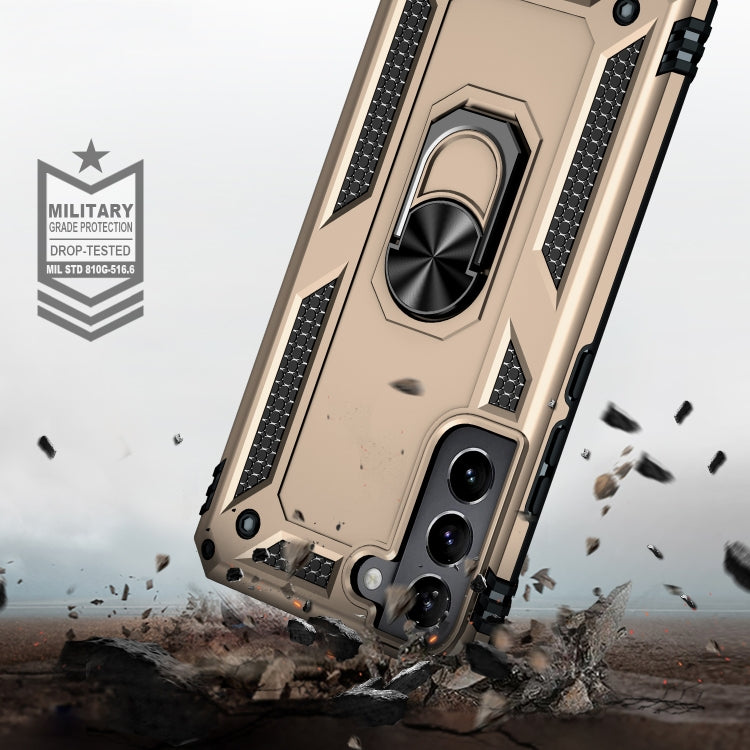 For Samaung Galaxy S22+ 5G Shockproof TPU + PC Protective Case with 360 Degree Rotating Holder