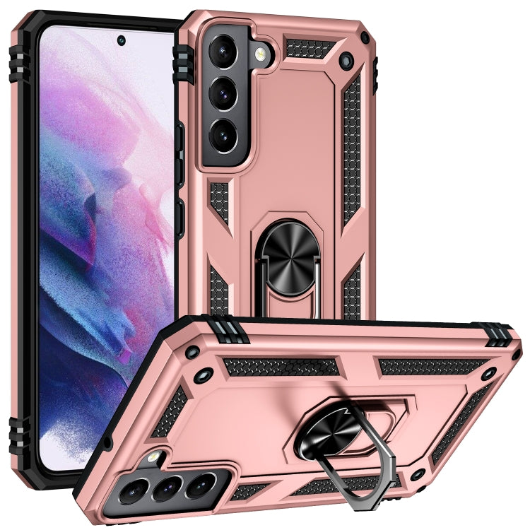 For Samaung Galaxy S22+ 5G Shockproof TPU + PC Protective Case with 360 Degree Rotating Holder