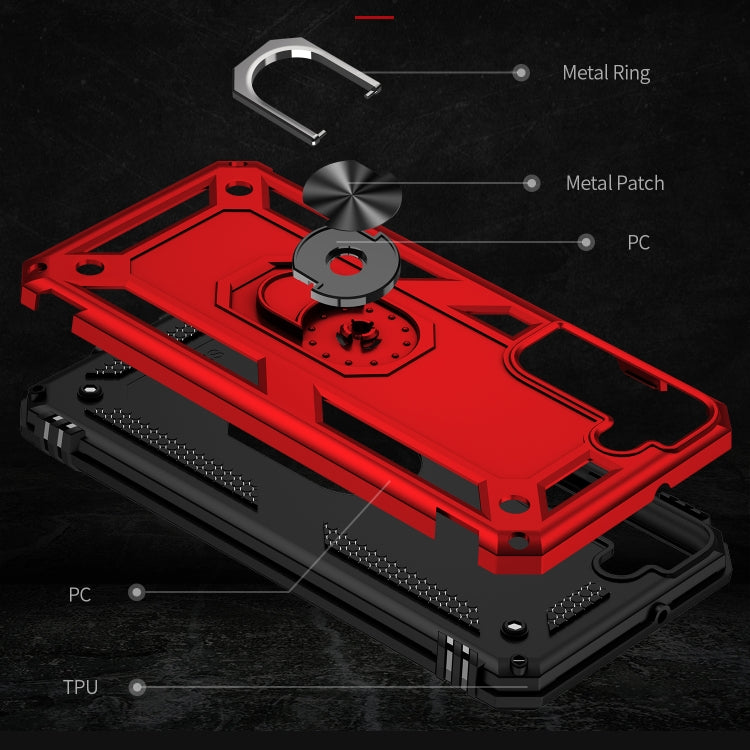 For Samaung Galaxy S22+ 5G Shockproof TPU + PC Protective Case with 360 Degree Rotating Holder