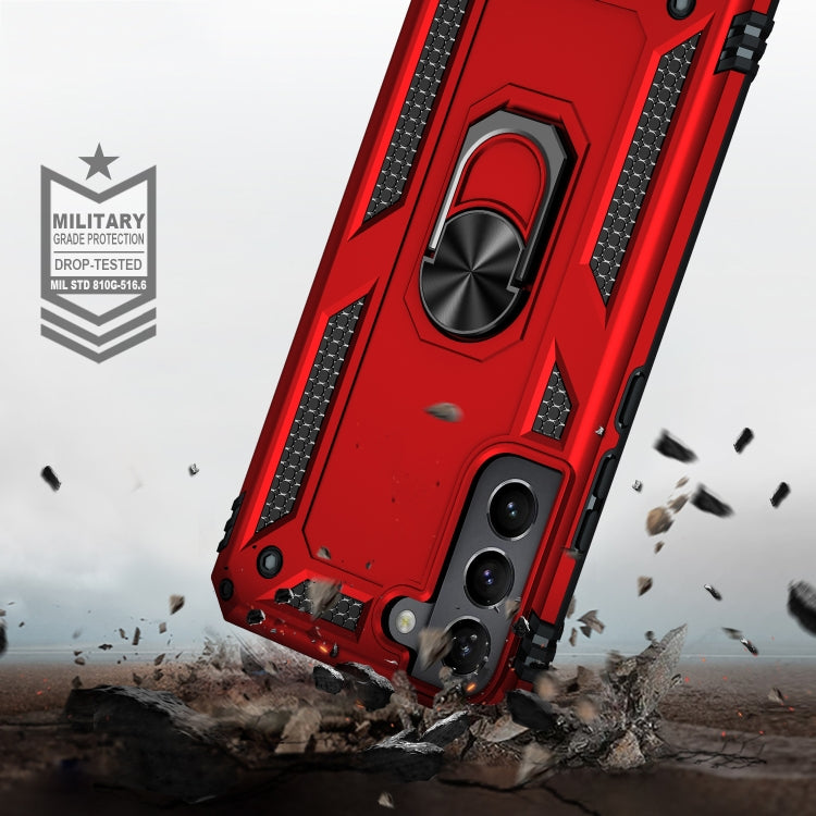 For Samaung Galaxy S22+ 5G Shockproof TPU + PC Protective Case with 360 Degree Rotating Holder