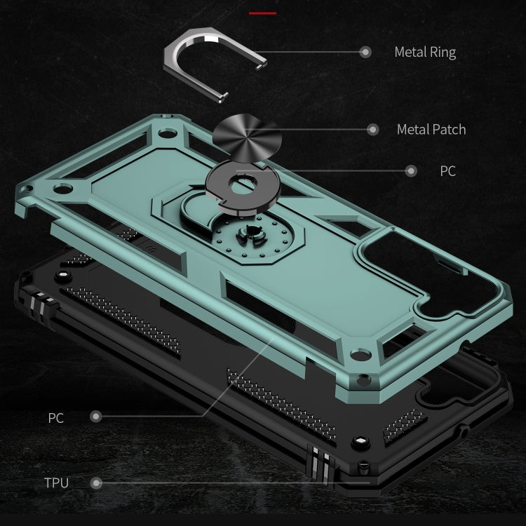 For Samaung Galaxy S22+ 5G Shockproof TPU + PC Protective Case with 360 Degree Rotating Holder