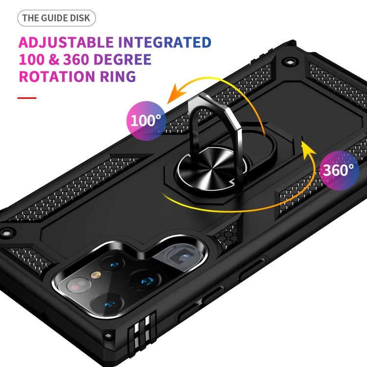 For Samaung Galaxy S22 Ultra 5G Shockproof TPU + PC Protective Case with 360 Degree Rotating Holder