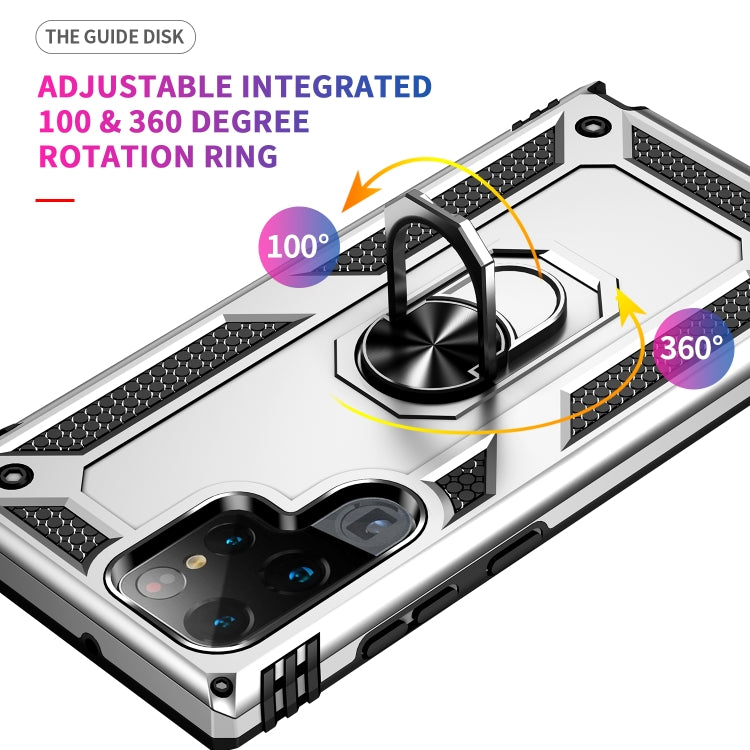 For Samaung Galaxy S22 Ultra 5G Shockproof TPU + PC Protective Case with 360 Degree Rotating Holder