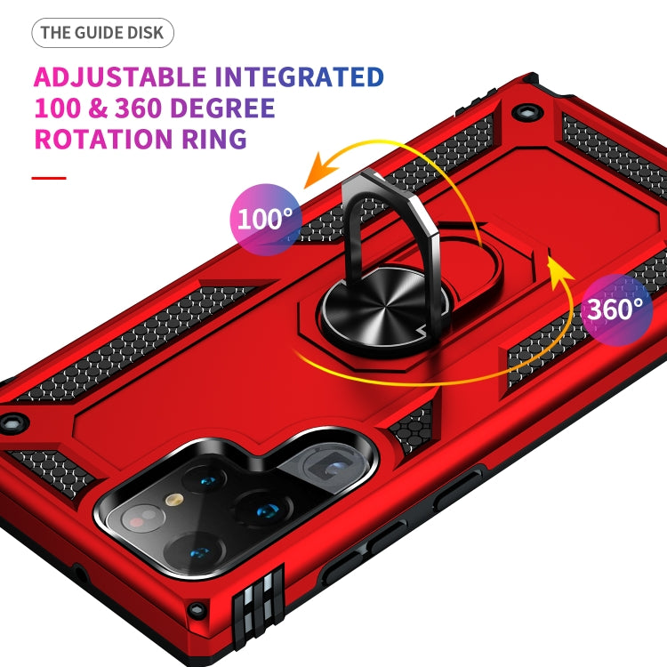 For Samaung Galaxy S22 Ultra 5G Shockproof TPU + PC Protective Case with 360 Degree Rotating Holder