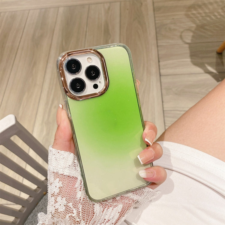 For iPhone 13 Glitter Powder Electroplating Smudge Gradient Shockproof Phone Case
