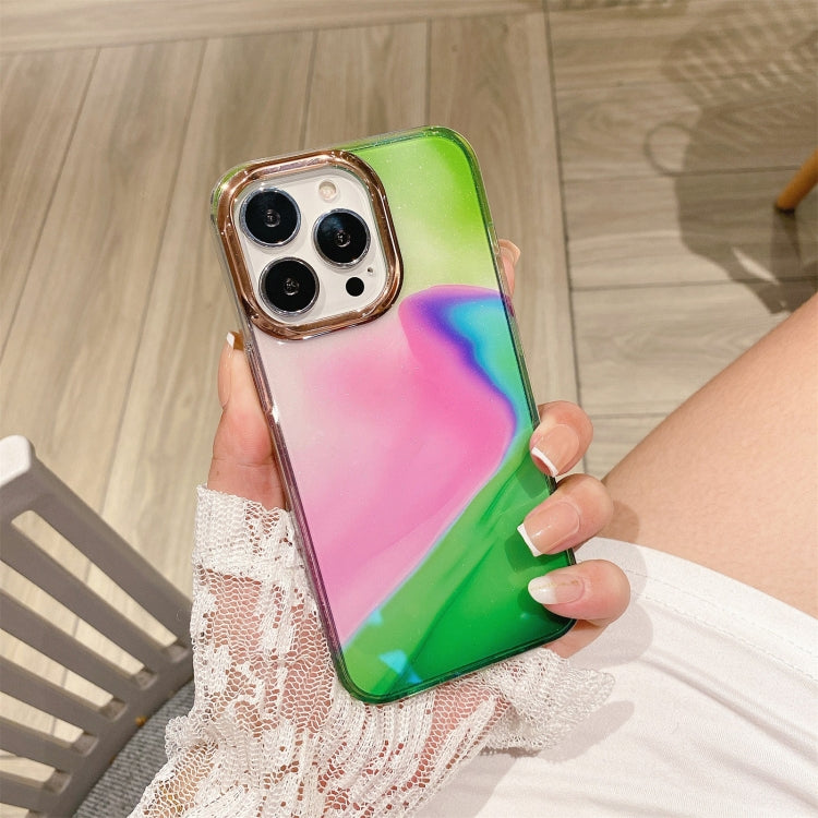 For iPhone 13 Pro Glitter Powder Electroplating Smudge Gradient Shockproof Phone Case