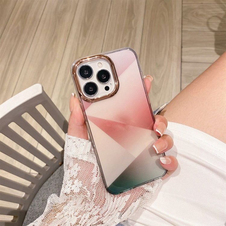 For iPhone 12 Pro Max Glitter Powder Electroplating Smudge Gradient Shockproof Phone Case