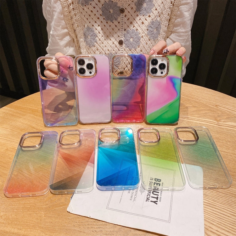 For iPhone 11 Pro Glitter Powder Electroplating Smudge Gradient Shockproof Phone Case