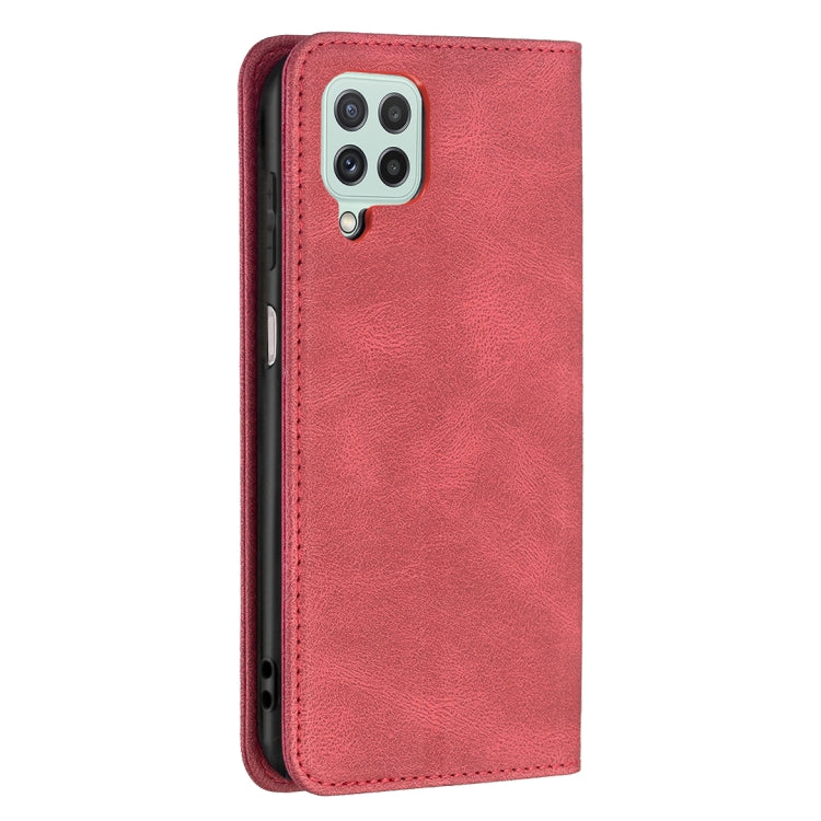 For Samsung Galaxy A22 4G Magnetic RFID Blocking Anti-Theft Leather Case with Holder & Card Slots & Wallet