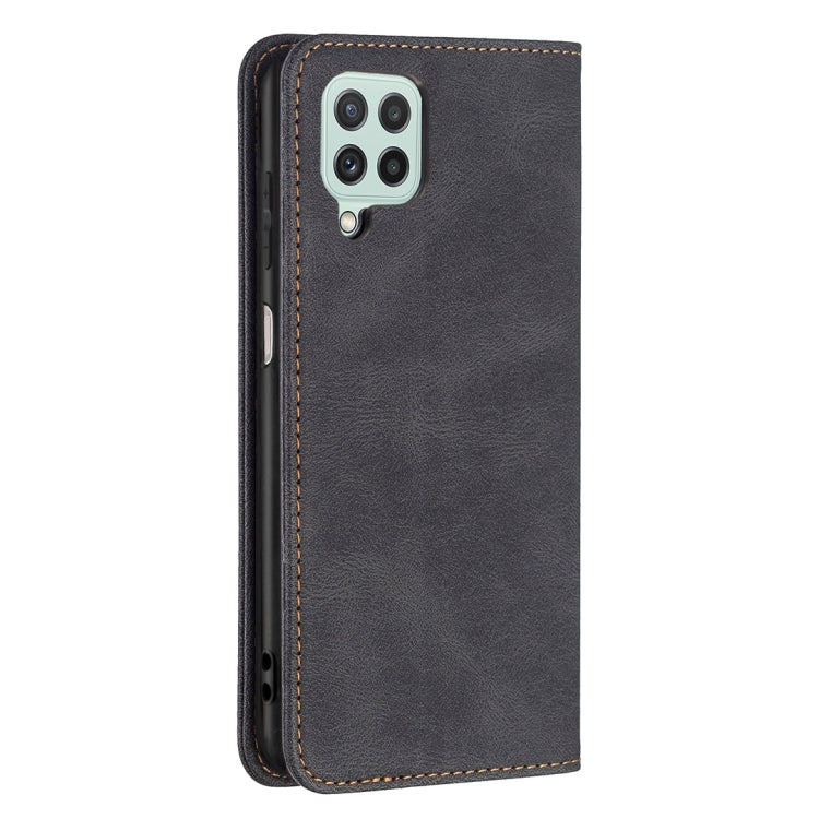 For Samsung Galaxy A22 4G Magnetic RFID Blocking Anti-Theft Leather Case with Holder & Card Slots & Wallet