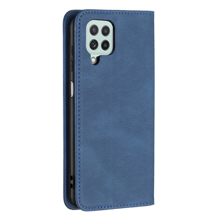 For Samsung Galaxy A22 4G Magnetic RFID Blocking Anti-Theft Leather Case with Holder & Card Slots & Wallet