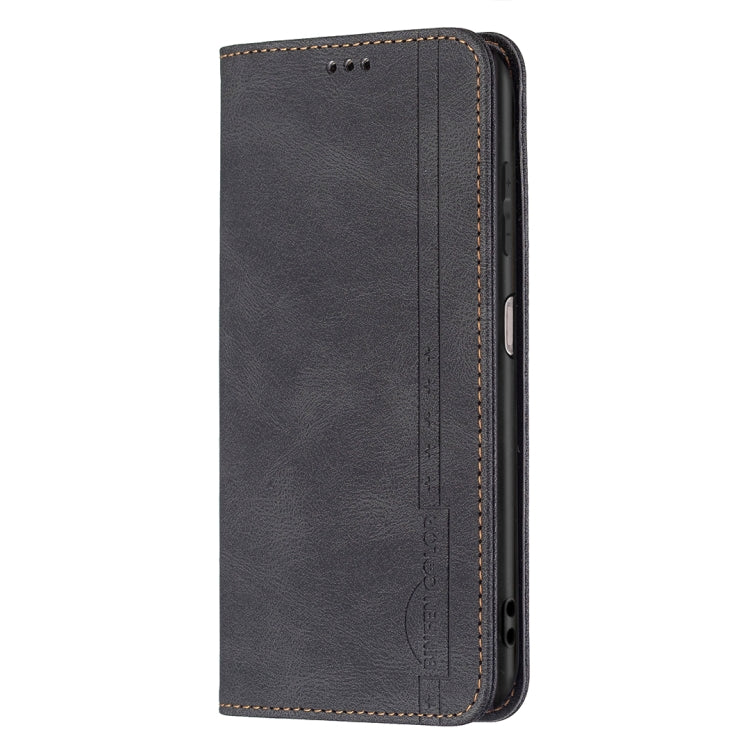 For Samsung Galaxy A22 5G Magnetic RFID Blocking Anti-Theft Leather Case with Holder & Card Slots & Wallet
