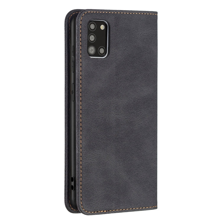 For Samsung Galaxy A31 Magnetic RFID Blocking Anti-Theft Leather Case with Holder & Card Slots & Wallet