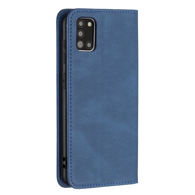 For Samsung Galaxy A31 Magnetic RFID Blocking Anti-Theft Leather Case with Holder & Card Slots & Wallet