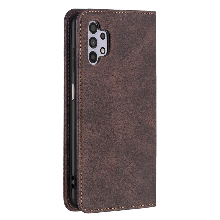 For Samsung Galaxy A32 5G Magnetic RFID Blocking Anti-Theft Leather Case with Holder & Card Slots & Wallet