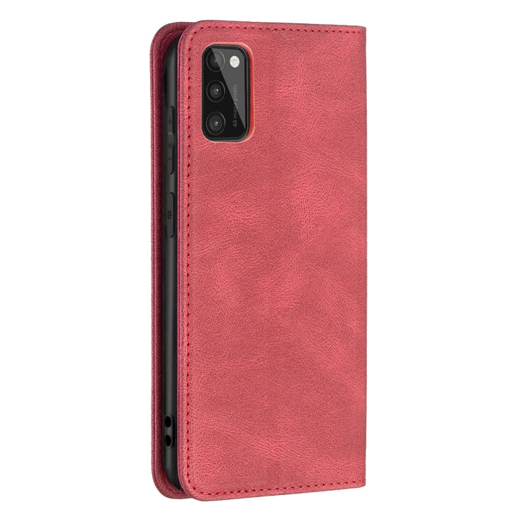 For Samsung Galaxy A41 Magnetic RFID Blocking Anti-Theft Leather Case with Holder & Card Slots & Wallet