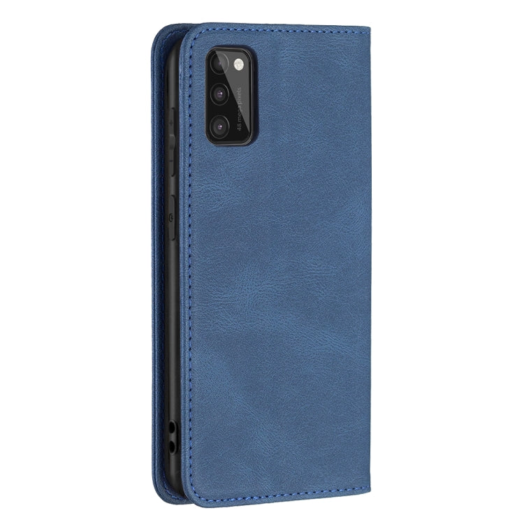 For Samsung Galaxy A41 Magnetic RFID Blocking Anti-Theft Leather Case with Holder & Card Slots & Wallet