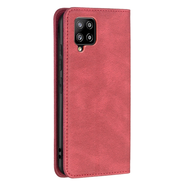 For Samsung Galaxy A42 Magnetic RFID Blocking Anti-Theft Leather Case with Holder & Card Slots & Wallet