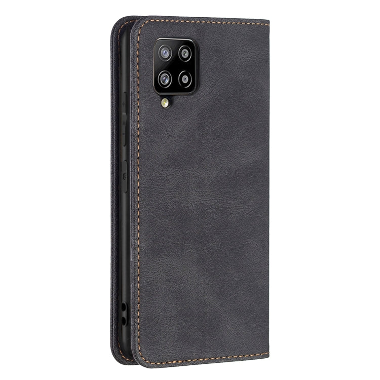 For Samsung Galaxy A42 Magnetic RFID Blocking Anti-Theft Leather Case with Holder & Card Slots & Wallet