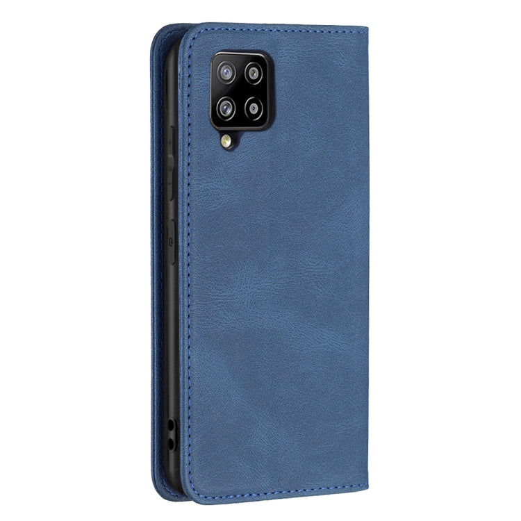 For Samsung Galaxy A42 Magnetic RFID Blocking Anti-Theft Leather Case with Holder & Card Slots & Wallet