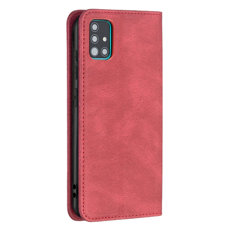 For Samsung Galaxy A51 Magnetic RFID Blocking Anti-Theft Leather Case with Holder & Card Slots & Wallet