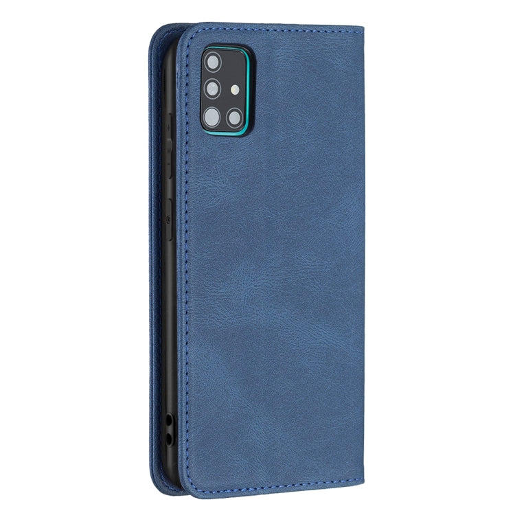 For Samsung Galaxy A51 Magnetic RFID Blocking Anti-Theft Leather Case with Holder & Card Slots & Wallet