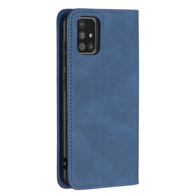 For Samsung Galaxy A71 Magnetic RFID Blocking Anti-Theft Leather Case with Holder & Card Slots & Wallet