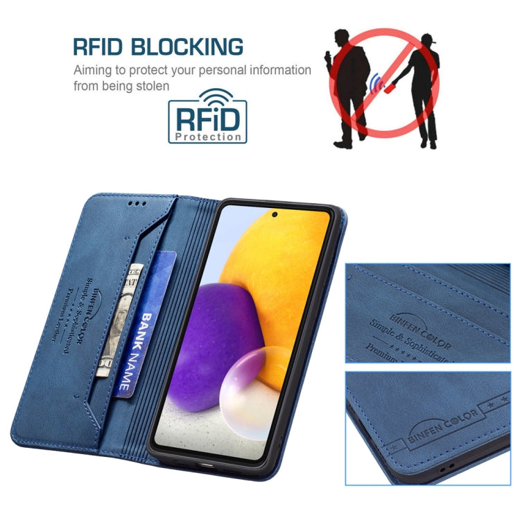 For Samsung Galaxy A72 5G / 4G Magnetic RFID Blocking Anti-Theft Leather Case with Holder & Card Slots & Wallet