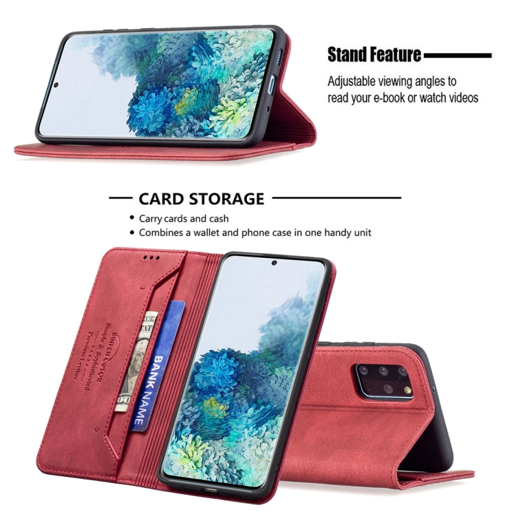 For Samsung Galaxy S20+ Magnetic RFID Blocking Anti-Theft Leather Case with Holder & Card Slots & Wallet